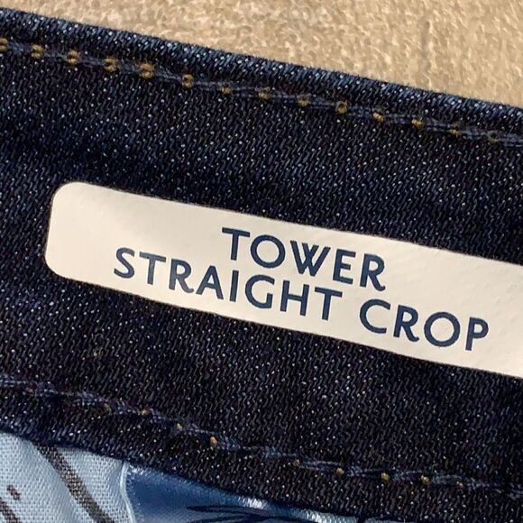 NWT Seven7 Tower‎ Straight Leg Crop Frayed High Waisted Relaxed Jeans - Picture 6 of 8